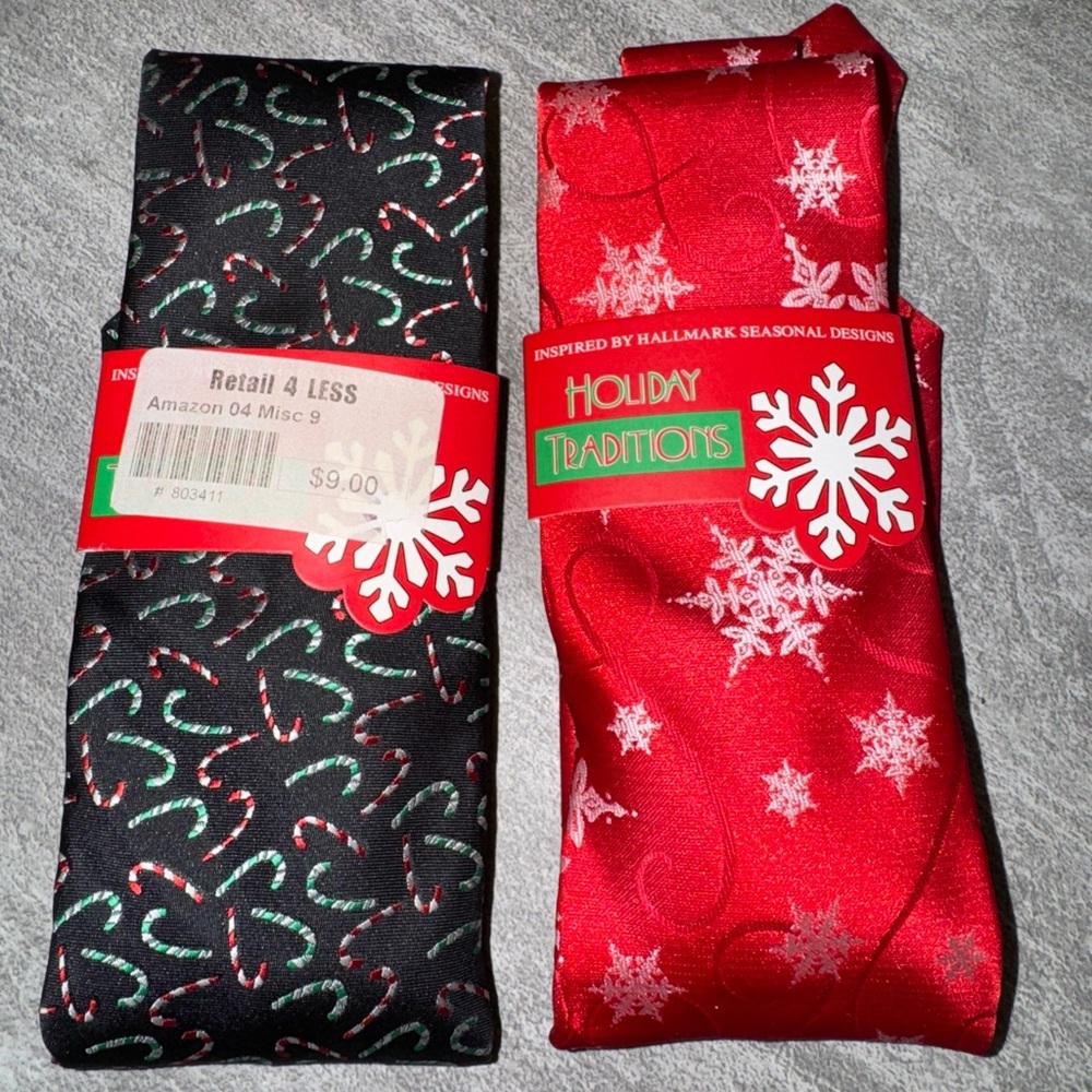 Hallmark Black and Red Holiday Ties